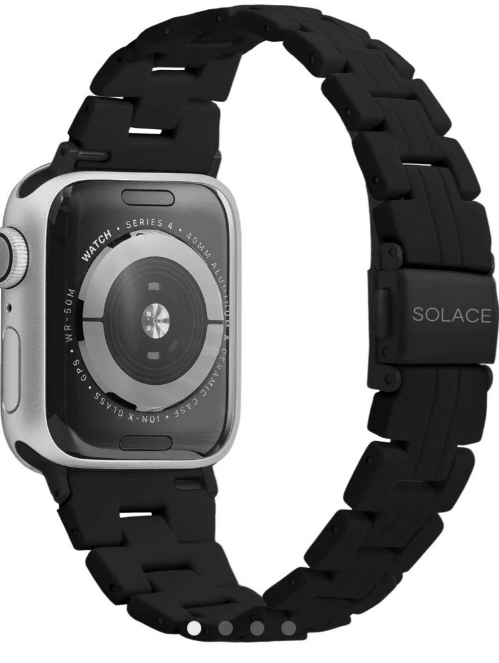 Solace Slim Perma Band for Apple Smart Watch- Black